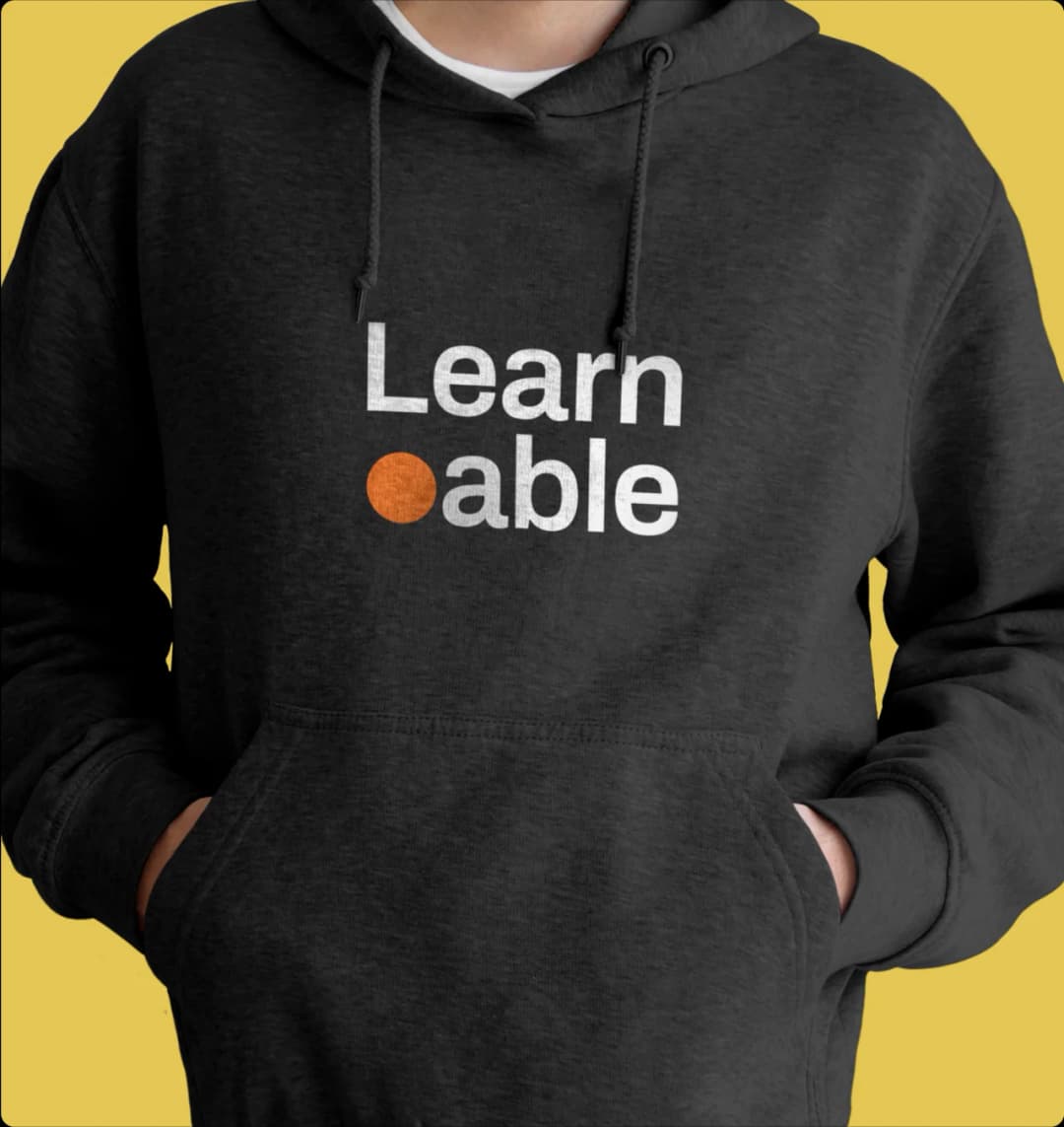 learnable branded hoodie