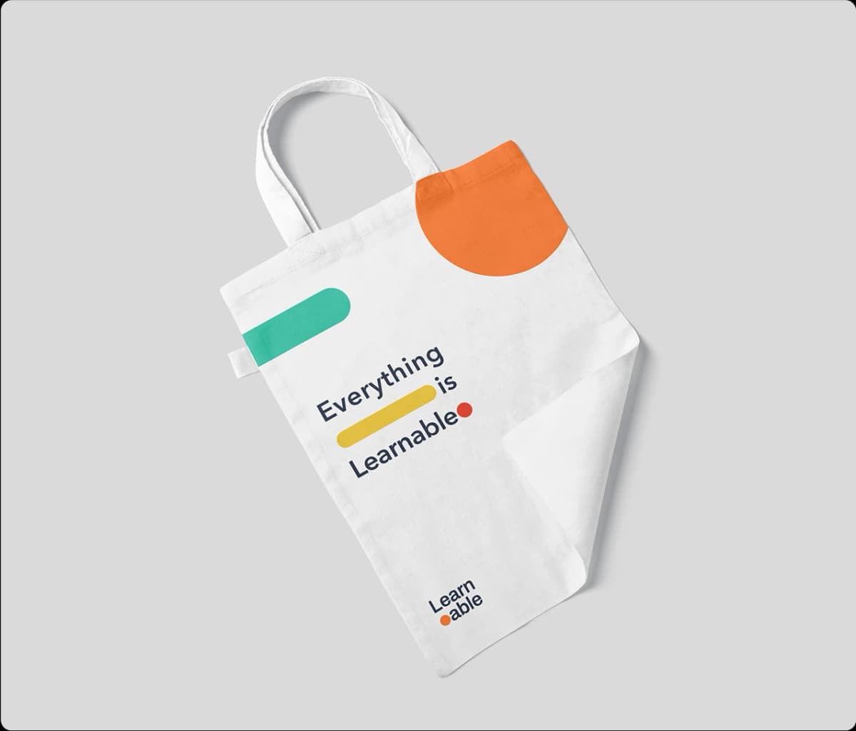 learnable branded tote bag