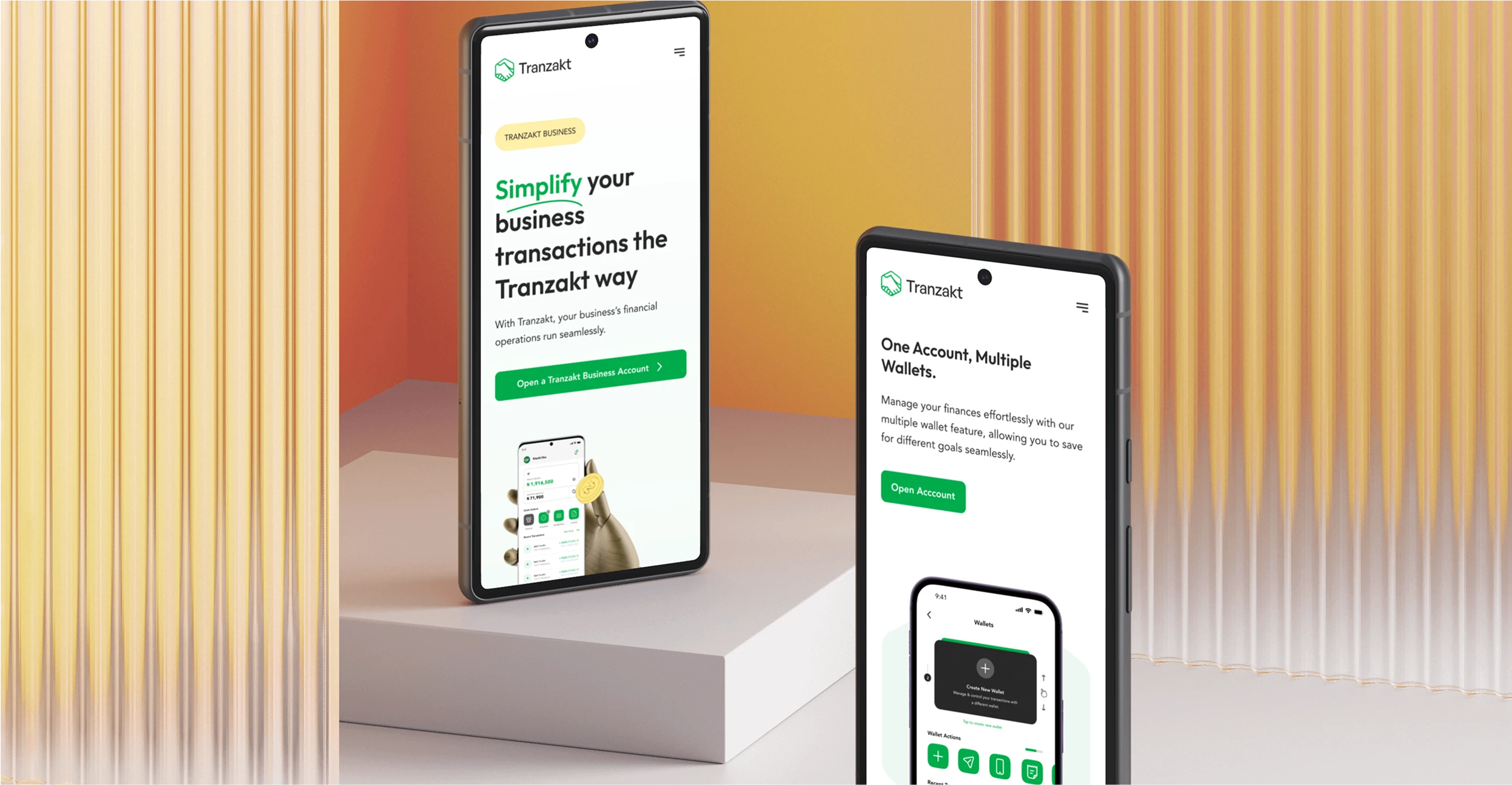 mobile phones with the tranzakt app